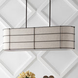Chadwick 42" Rustic Farmhouse Iron Linear LED Pendant - JONATHAN Y
