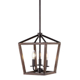 Oria 10" Iron Farmhouse Industrial Lantern LED Pendant - JONATHAN Y