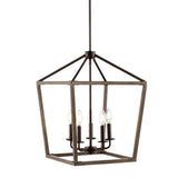 Oria 10" Iron Farmhouse Industrial Lantern LED Pendant