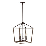 Oria 10" Iron Farmhouse Industrial Lantern LED Pendant - JONATHAN Y