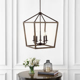 Oria 10" Iron Farmhouse Industrial Lantern LED Pendant - JONATHAN Y