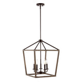 Oria 10" Iron Farmhouse Industrial Lantern LED Pendant - JONATHAN Y