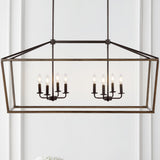 Oria 10" Iron Farmhouse Industrial Lantern LED Pendant
