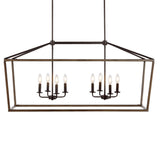 Oria 10" Iron Farmhouse Industrial Lantern LED Pendant