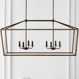 Oria 10" Iron Farmhouse Industrial Lantern LED Pendant