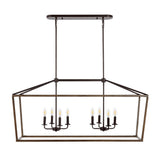 Oria 10" Iron Farmhouse Industrial Lantern LED Pendant