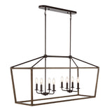 Oria 10" Iron Farmhouse Industrial Lantern LED Pendant
