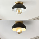 Paulina Classic Industrial Iron LED Flush Mount - JONATHAN Y