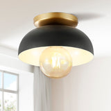 Paulina Classic Industrial Iron LED Flush Mount - JONATHAN Y