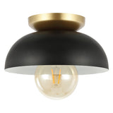 Paulina Classic Industrial Iron LED Flush Mount - JONATHAN Y