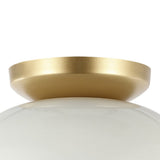 Paulina Classic Industrial Iron LED Flush Mount - JONATHAN Y