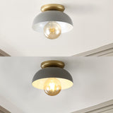 Paulina Classic Industrial Iron LED Flush Mount - JONATHAN Y