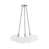 Aubrey 24" 3-Light Mid-Century Glam Frosted Glass Orb LED Chandelier - JONATHAN Y