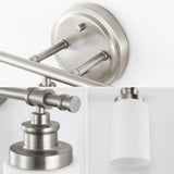 Egan 23.25" 3-Light Classic Cottage Vanity Light with Frosted Glass Shades and Bathroom Hardware Accessory Set - JONATHAN Y