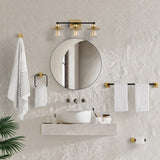 Avalon 26" 3-Light Farmhouse Cottage Vanity Light with Bathroom Hardware Accessory Set - JONATHAN Y