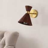 Zoey 10" 1-Light Mid-Century Vintage Retro Rattan/Metal LED Sconce with Adjustable Shade - JONATHAN Y