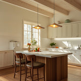 Miko 24.5" Modern Coastal Organic Curve Rattan LED Pendant