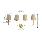 Lila Traditional Coastal Scalloped Fabric Shade/Metal LED Vanity Light