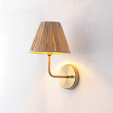 Malaya Bohemian Coastal Metal Pleated Paper Shade LED Vanity Light