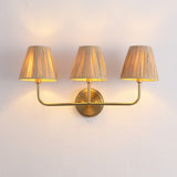 Malaya Bohemian Coastal Metal Pleated Paper Shade LED Vanity Light