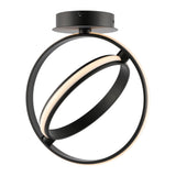 Nicole Modern Minimalist Aluminum Ring Integrated LED Semi Flush Mount - JONATHAN Y
