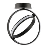 Nicole Modern Minimalist Aluminum Ring Integrated LED Semi Flush Mount - JONATHAN Y