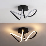 Chantelle 19.5" Modern Minimalist Aluminum Loop Integrated LED Semi Flush Mount - JONATHAN Y