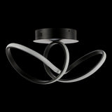 Chantelle 19.5" Modern Minimalist Aluminum Loop Integrated LED Semi Flush Mount - JONATHAN Y
