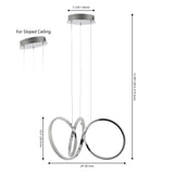 Helix 24" 1-Light Contemporary Minimalist Aluminum Ribbon Integrated LED Pendant - JONATHAN Y