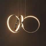 Helix 24" 1-Light Contemporary Minimalist Aluminum Ribbon Integrated LED Pendant - JONATHAN Y