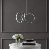 Helix 24" 1-Light Contemporary Minimalist Aluminum Ribbon Integrated LED Pendant - JONATHAN Y