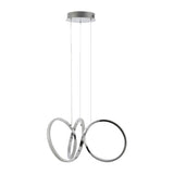 Helix 24" 1-Light Contemporary Minimalist Aluminum Ribbon Integrated LED Pendant - JONATHAN Y