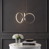 Helix 24" 1-Light Contemporary Minimalist Aluminum Ribbon Integrated LED Pendant - JONATHAN Y