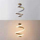 Whirl Modern Minimalist Aluminum/Iron Abstract Integrated LED Pendant