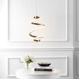 Whirl Modern Minimalist Aluminum/Iron Abstract Integrated LED Pendant