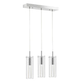 Mium Modern Style Iron/Crystal/Glass Integrated LED Linear Pendant - JONATHAN Y