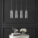 Mium Modern Style Iron/Crystal/Glass Integrated LED Linear Pendant - JONATHAN Y