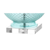 Estelle 26" Glass and Crystal LED Table Lamp - JONATHAN Y