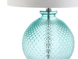 Estelle 26" Glass and Crystal LED Table Lamp - JONATHAN Y
