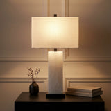 Tiggie 27" Alabaster LED Table Lamp White Alabaster/Black – AI-ON
