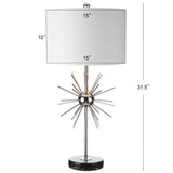 Aria 31.5" Metal/Marble LED Table Lamp - JONATHAN Y