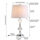 Riley 25" Crystal LED Table Lamp Clear – DIM