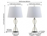 Aubrey 24" Crystal LED Table Lamp Set 2 Clear (Set of 2) – DIM