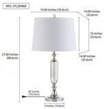 Bella 27" Crystal LED Table Lamp Clear – DIM