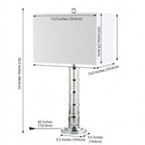 Hailey 26" Crystal LED Table Lamp Clear/Chrome – DIM