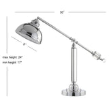 Giselle 22" Metal and Crystal LED Task Lamp - JONATHAN Y