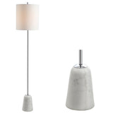Lincoln 62.5" Marble/Metal LED Floor Lamp - JONATHAN Y
