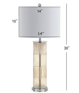 Genevieve 30" Glass/Crystal LED Table Lamp - JONATHAN Y