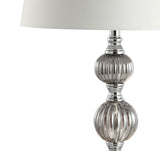 Vivienne 31" Triple Sphere Glass/Crystal LED Table Lamp - JONATHAN Y
