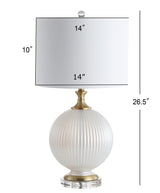 Lucette 26.5" Glass/Crystal LED Table Lamp - JONATHAN Y